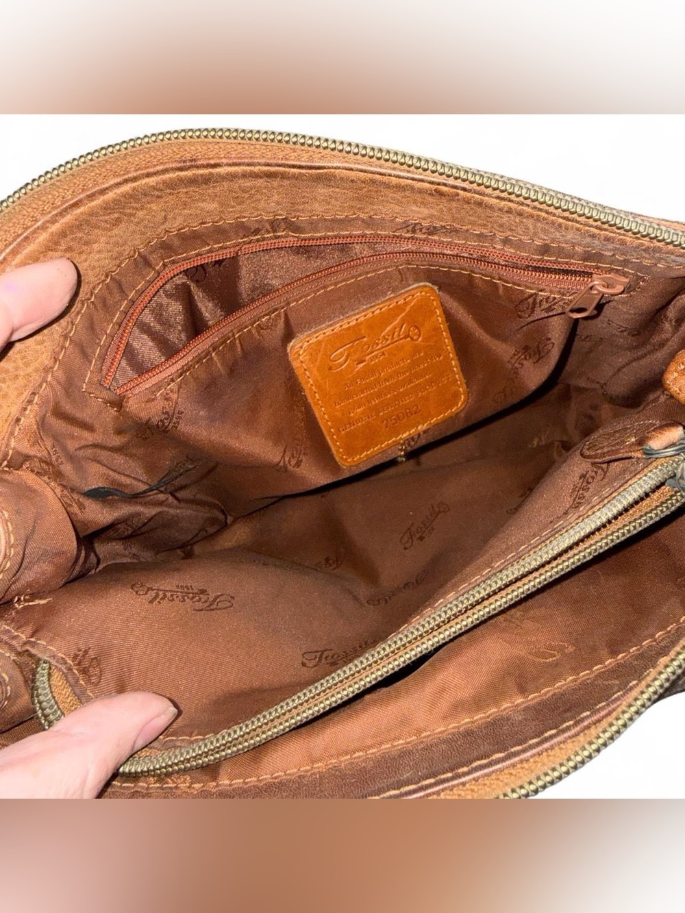Vintage Fossil 1954 Classic Leather Crossbody Bag - Picture 7 of 8